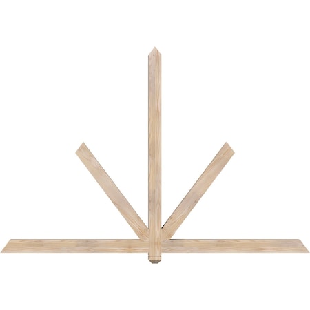 Ekena Millwork Kennewick Smooth Timber Gable Bracket, Douglas Fir, 84"W x 56"H x 3 1/2"D x 3 1/2"F, 16/12 Pitch GBW084X56X0404KEN00SDF